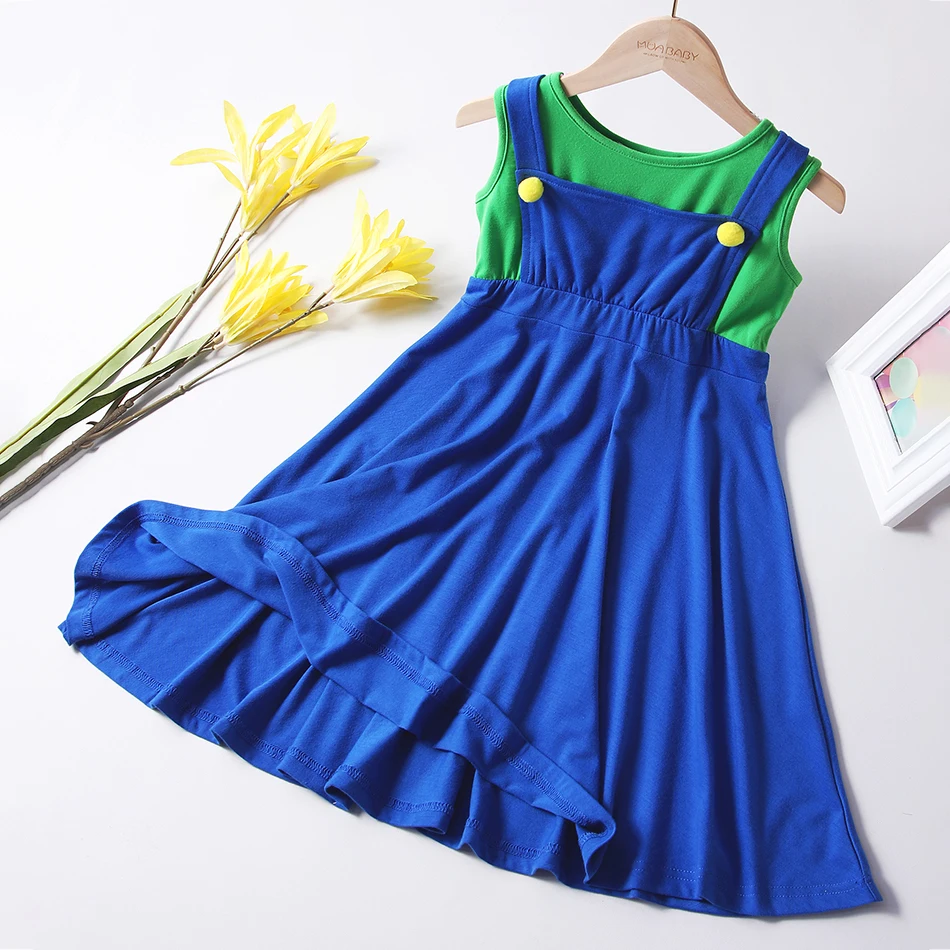 Summer Girls Peach Princess Dress Cotton Daily Sleeveless Sling Girls Party Dress Princess Clothing Children's Girls Skirt