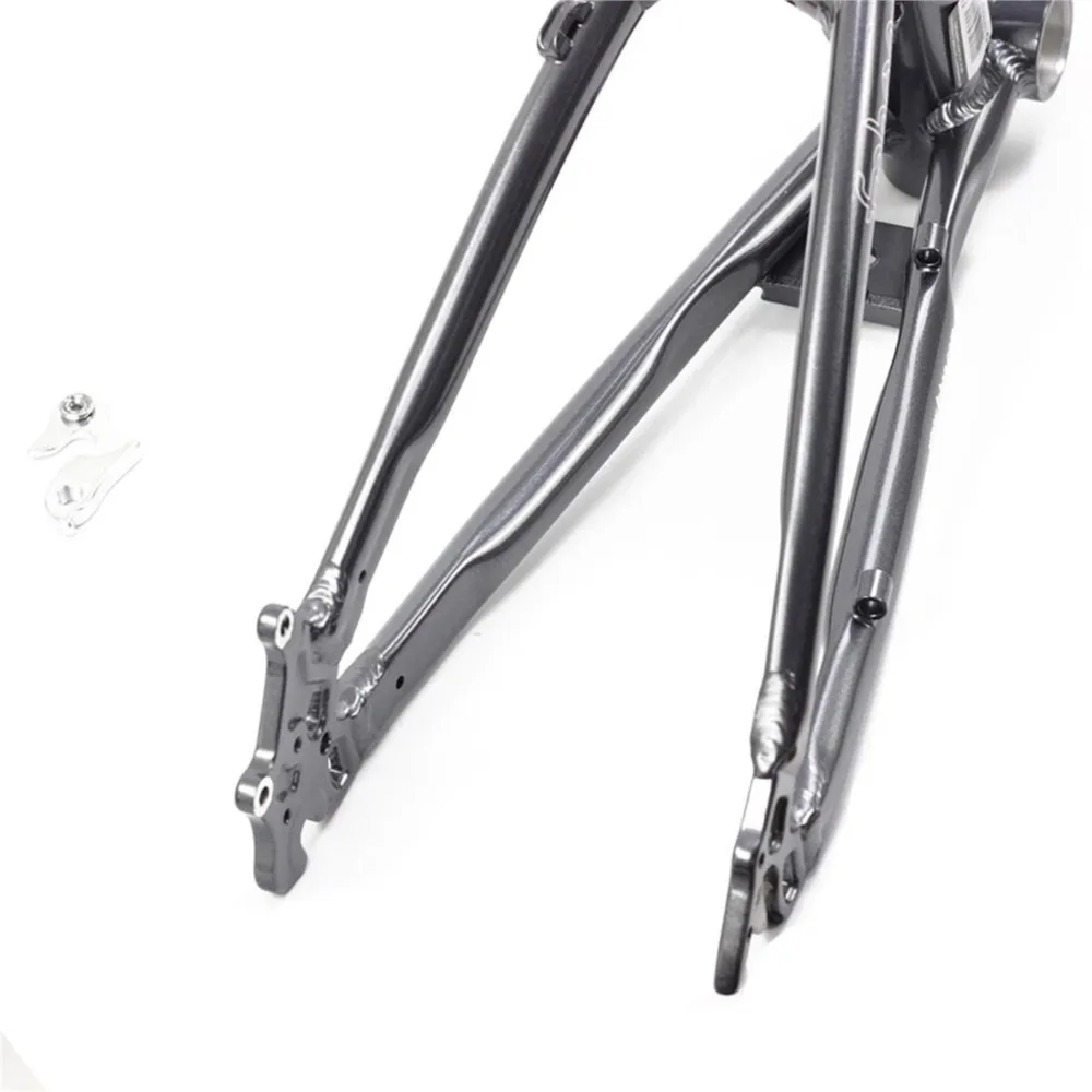 FNHON bicycle frame blast black gold limited bicycle aluminum alloy 20-inch frame compatible with 406/451 bicycle