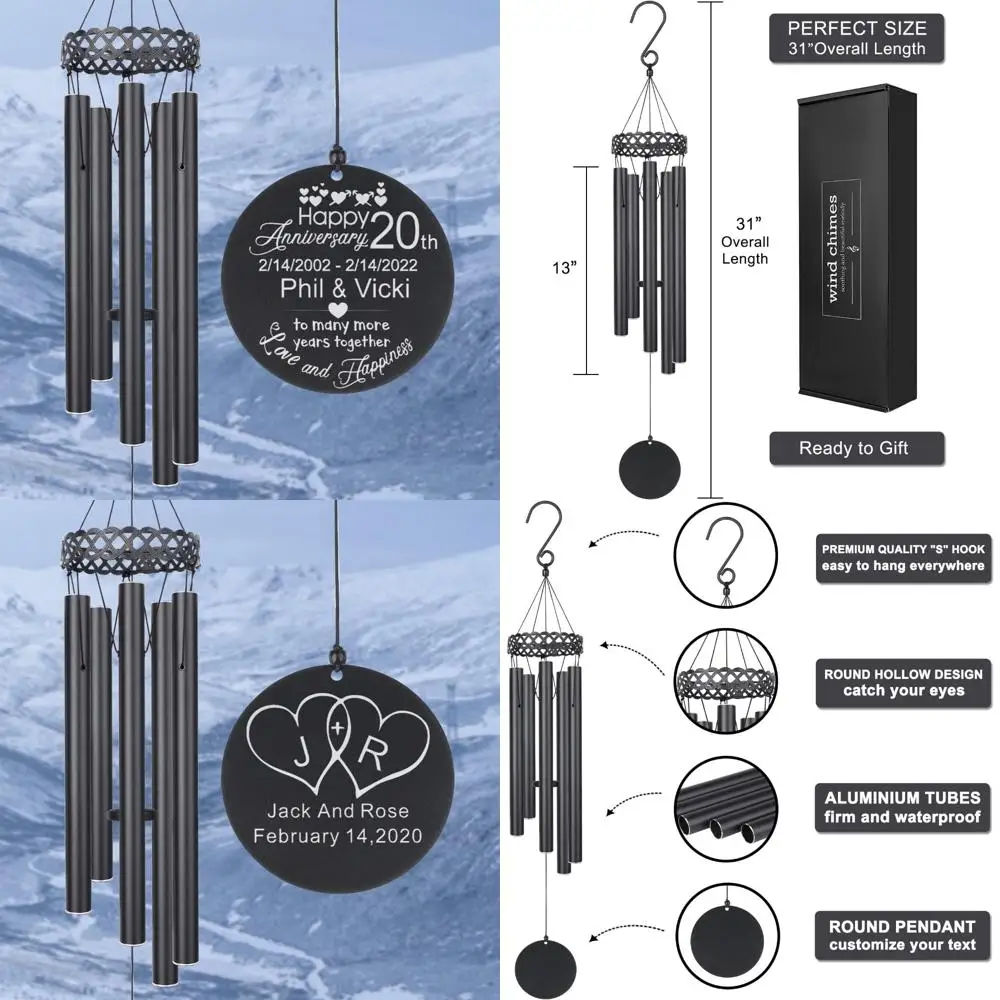 

Колокольчик ветра на годовщину дня святого Валентина для пары - вместе с праздничным путешествием любви