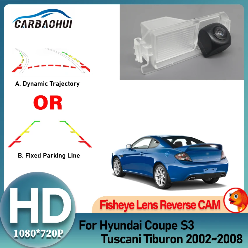 

CCD HD Автомобильная камера заднего вида, камера помощи при парковке, водонепроницаемая IP68 для Hyundai Coupe S3 Tuscani Tiburon 2002 ~ 2008