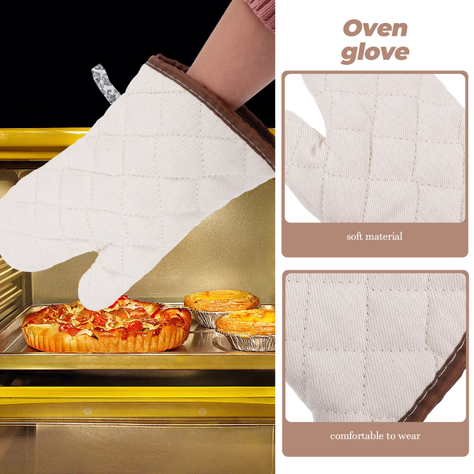 

Insulation Gloves Oven Kitchen Insulated Protection Heat Cotton High Resistant Heatproof Anti Scald