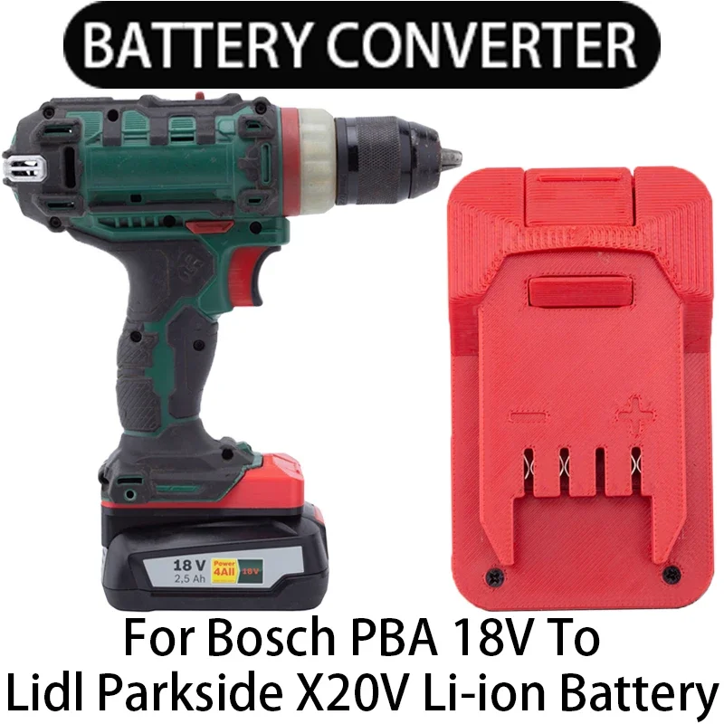 

Adapter for Lidl Parkside X20V Li-ion Tools Converter To for Bosch PBA 18V Li-ion Battery(Type-C)AL1810CV AL1815CV Adapter