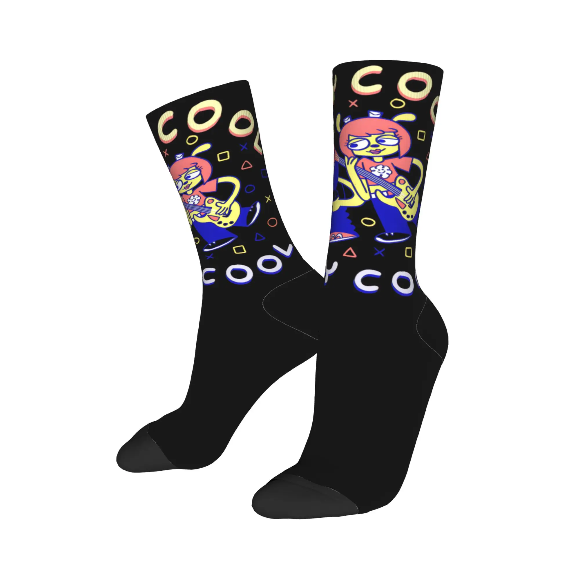 PaRappa The Rappers Socks  Anti Sweat Stockings Women Men Soft Cycling Socks Autumn Vintage Design Socks