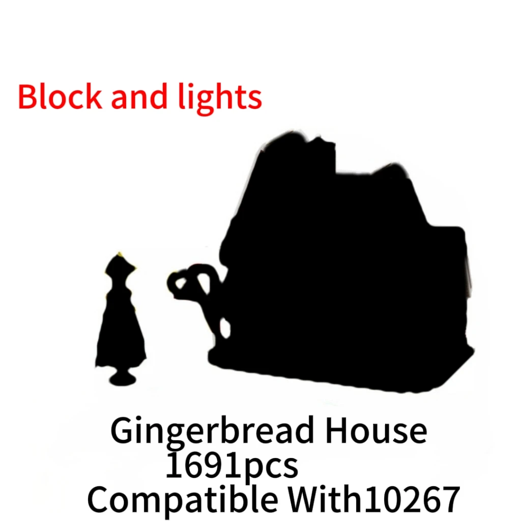 Santa Claus Gingerbread House Building Blocks para crianças, tijolos, alces, homem, vila, brinquedo de montagem, presentes de Natal, 10267, 1691pcs