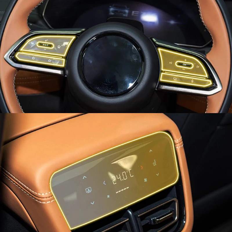 لمازدا 6e/EZ-6 2024-2026 سيارة السيارات الداخلية ذراع السرعة شاشة لوحة القيادة شفافة بولي TPU طبقة رقيقة واقية الملحقات #3