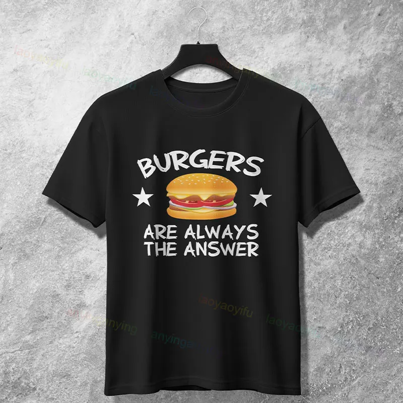 Lustiges Unisex-Grafik-T-Shirt „I Just Really Like Cheeseburgers“, 100 % Baumwolle, kurzärmelig, lässiges Streetwear-T-Shirt im Humor-Stil