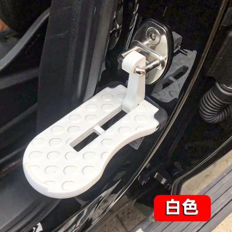 Foldable Car Door Step Car Roof Rack Step Universal Latch Hook Foot Pedal Aluminium Alloy Safety Car Accessories Safety Hammer