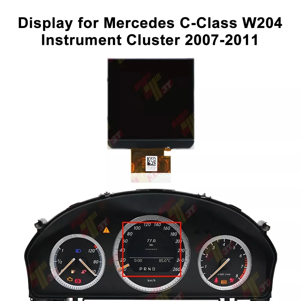 Monochromes LCD-Display für Mercedes-Benz W204 W212 C350 GLK35 Tachometer Instrumentencluster Pixel-Reparatur Ersatz – Detail 2