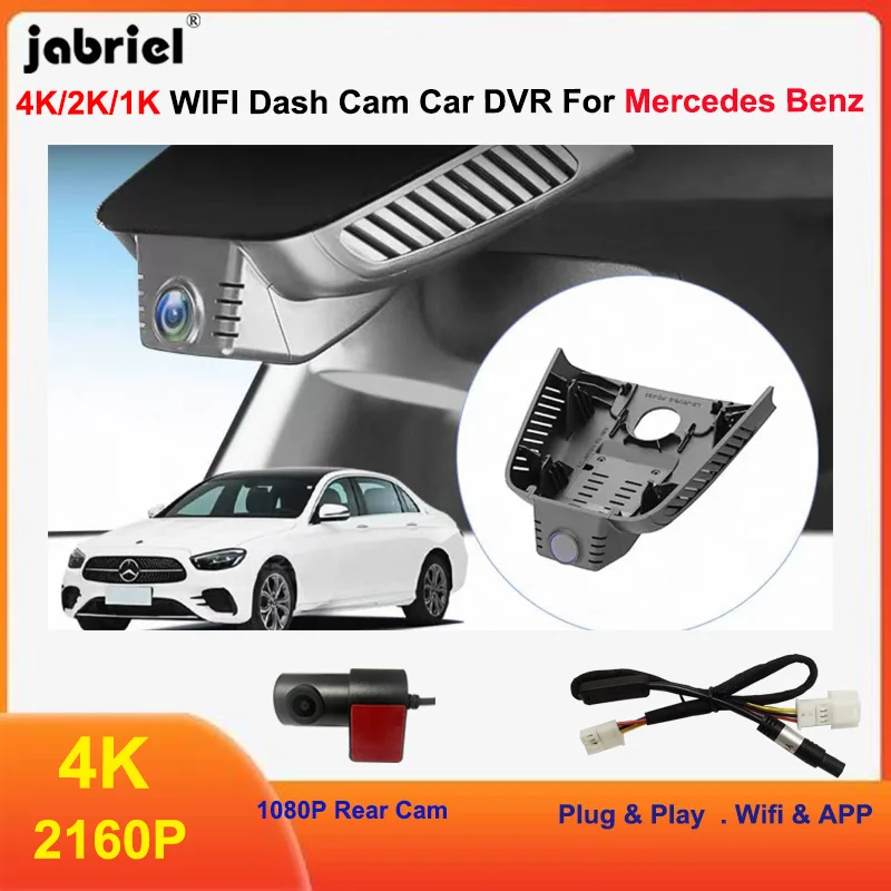 New 4K 2160P Dash Cam Camera Recorder For Mercedes Benz A Class w177 A180 A200 A220 2019 2020 2021 Plug And Play Wifi Car DVR