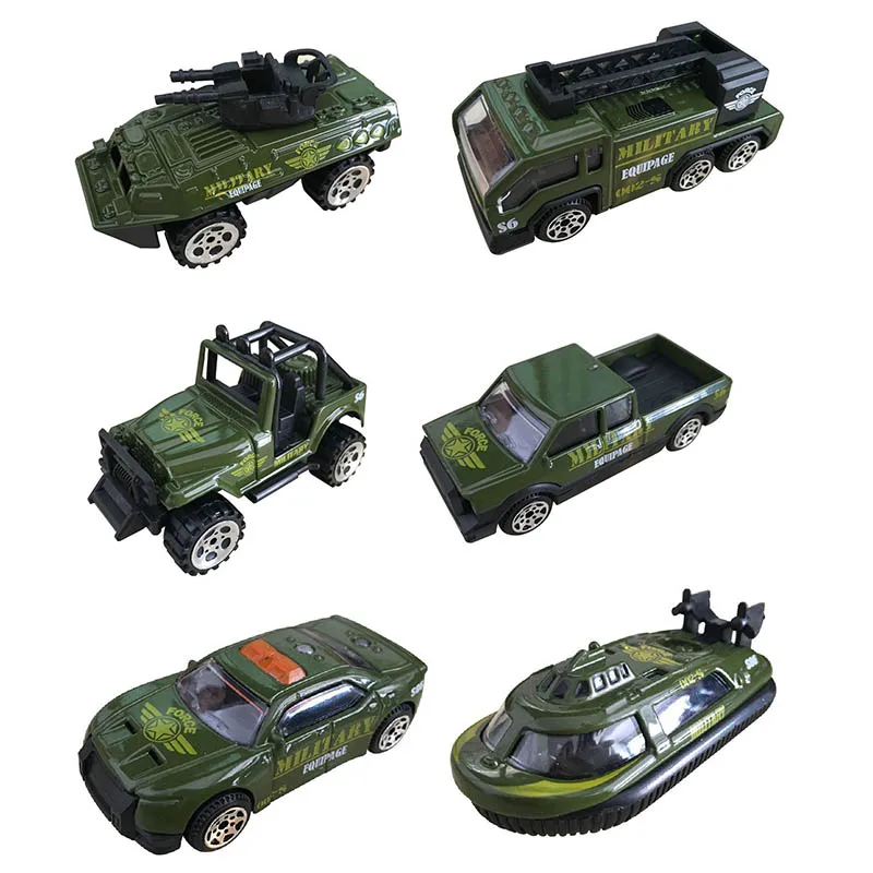 1:64 Mini Legering Automodel Simulatie Brandweerwagen / Militaire voertuigen / Sportwagen / Jacht / Politievoertuig Leuk Trek auto Speelgoed