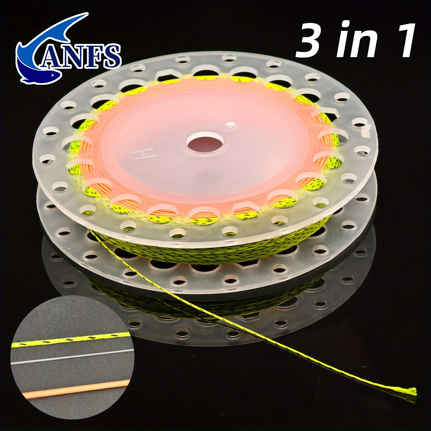 Kit línea de pesca con mosca ANFS – WF-5F flotante y líder 4X - imagen 3