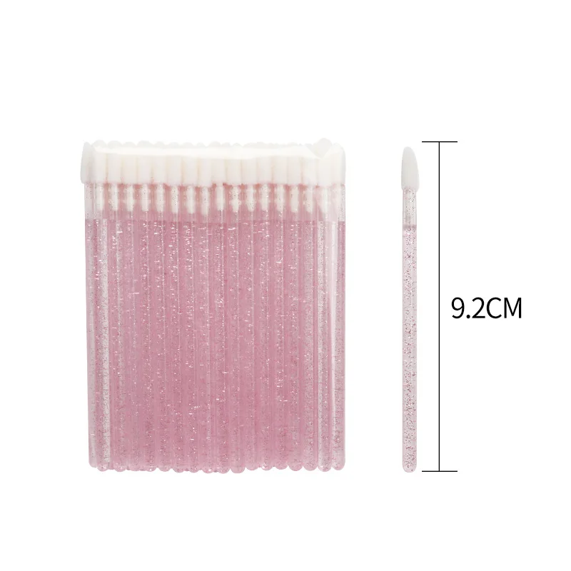 50pc Disposable Lip Brush Mascara Wands Makeup Brushes Crystal Handle Lipstick Applicator Eyelash Extension Supplies Makeup Tool