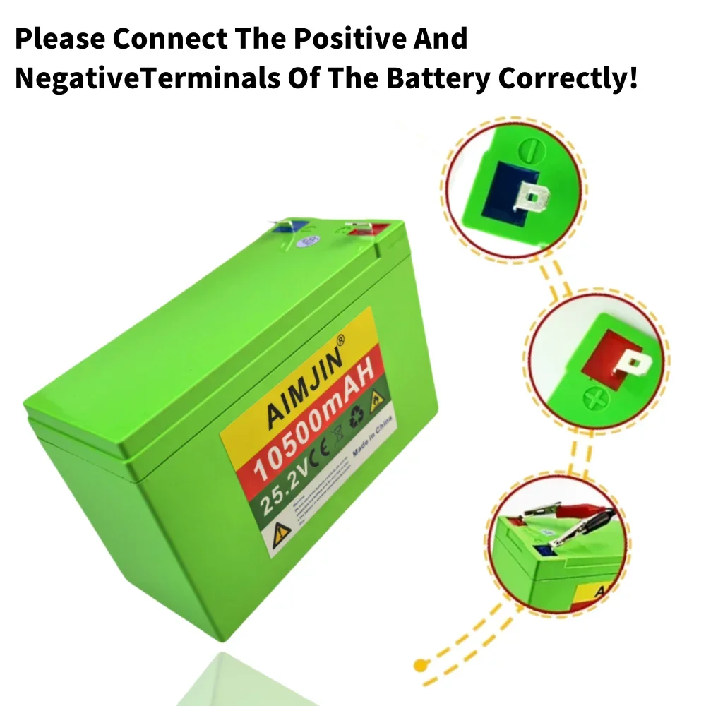 

25.2V 10500mAH Rechargeable lithium ion 6s3p battery Pack uitable for spray wheelchairs, children's electric toys Built-in BMS