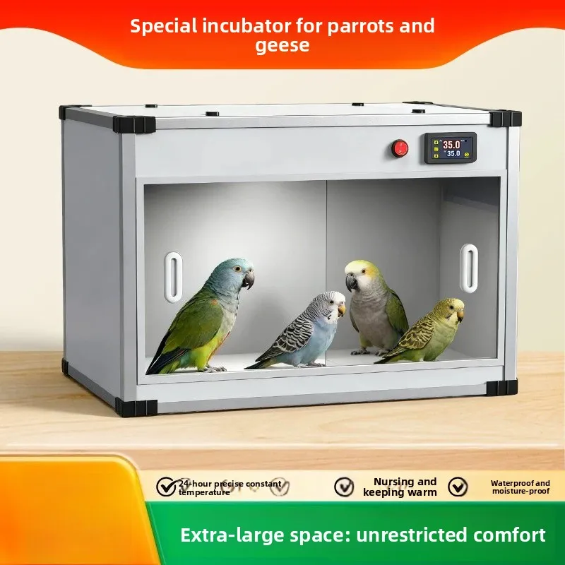 Pet Bird Incubator Constant Temperature Brooder Box Warm Air Breeding Box For Parrot Chicks