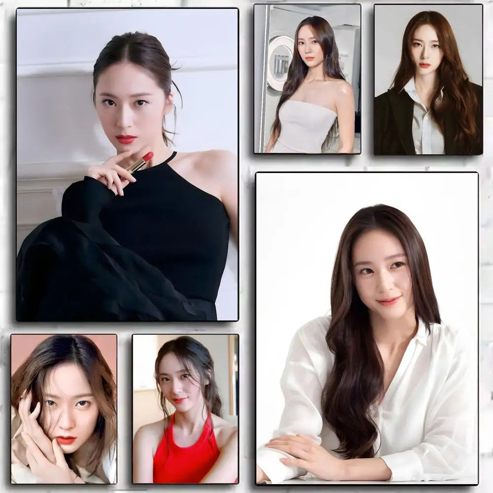singer celebrity K-Krystal Poster Trendy Aesthetic Self-Adhesive Wall Poster Room Decor for Bedroom & Dorm