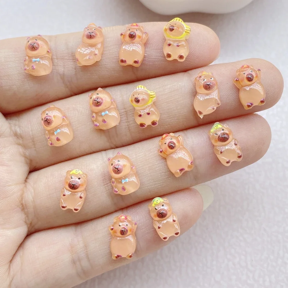 50Pcs New Cute Resin Little Bear Series Flat Back Free Shipping Ornament Jewelry Making Manicure Hairwear Accessories