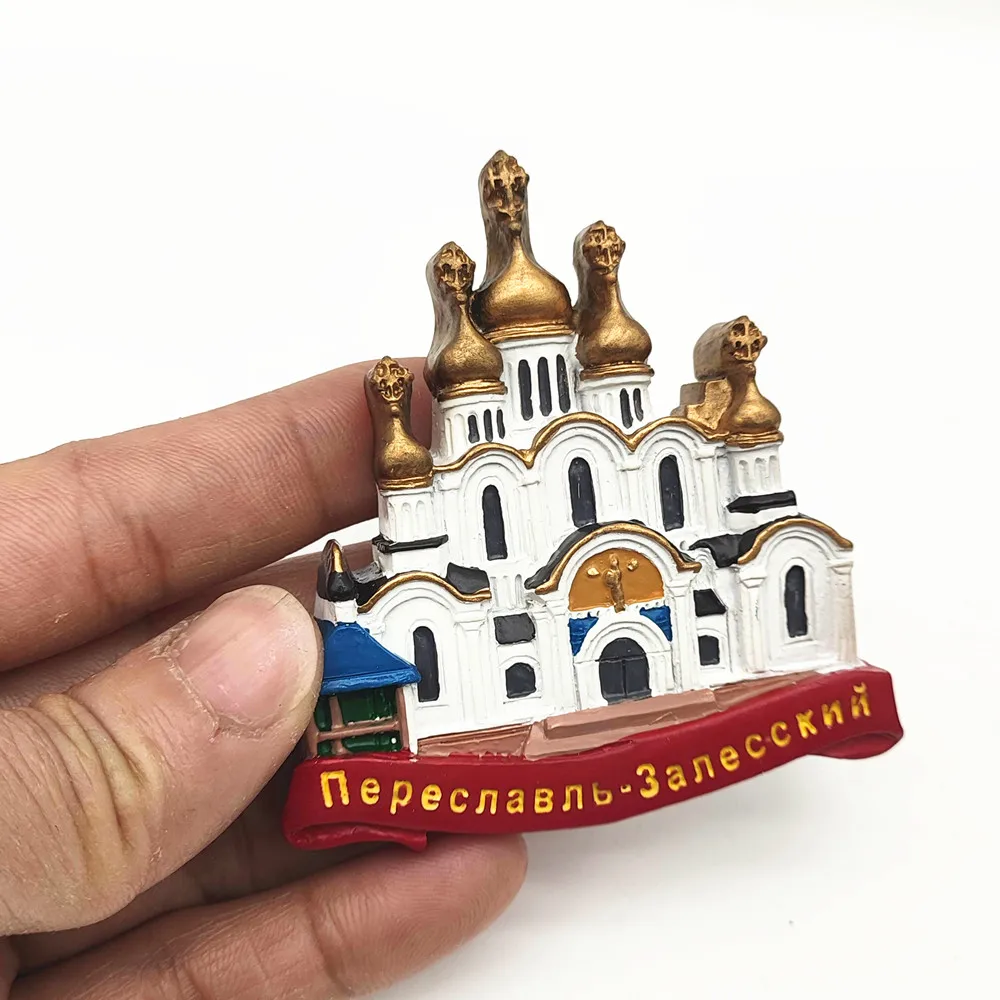 Asia Russia Flavour 3D Fridge Magnet Tourist Souvenirs Refrigerator Magnetic Decoration Articles Collection Handicraft Gift