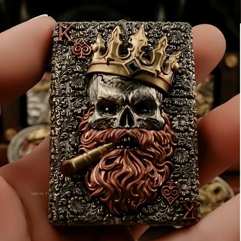 

Оригинальная топливная зажигалка Spades K Ultra Fine с 3D тиснением и инкрустацией, зажигалка ограниченной серии, аксессуары для сигарет, мужской подарок