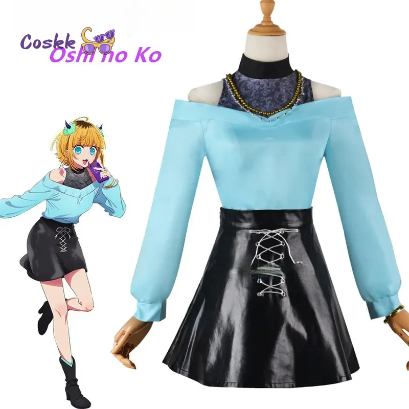 Disfraz de Cosplay de Anime Oshi no Ko MEM-cho para Mujer, Uniforme para Halloween, Carnaval, Juego de Rol, Vestido