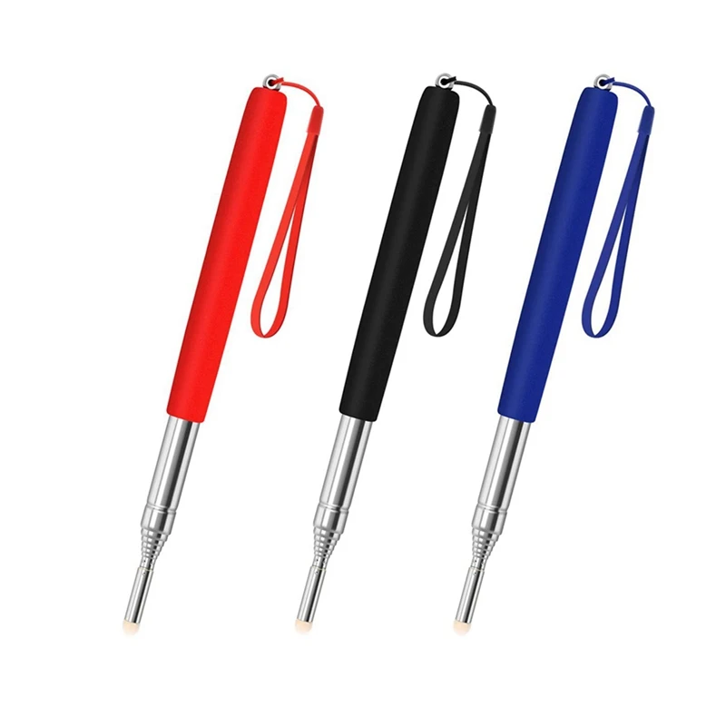 3 Pack Telescopic Teachers Pointer Retractable Handheld Presenter Extendable Classroom Whiteboard Pointer With Lanyard