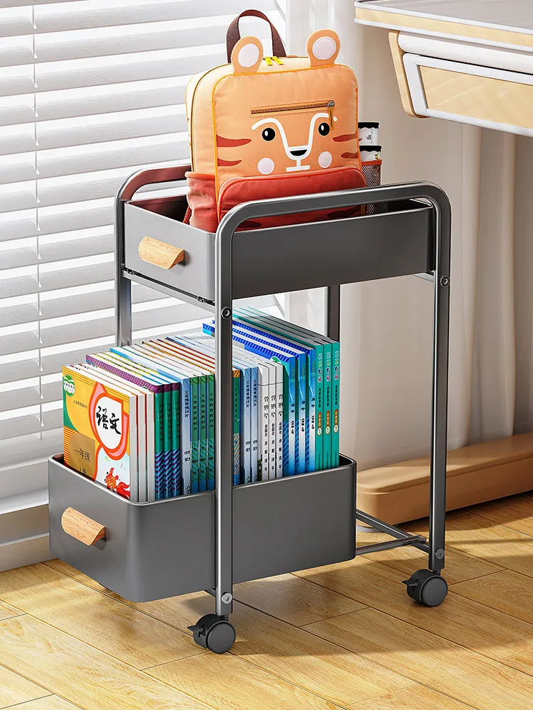 schoolbag shelf removable home desk with wheels under book drawer storage rack