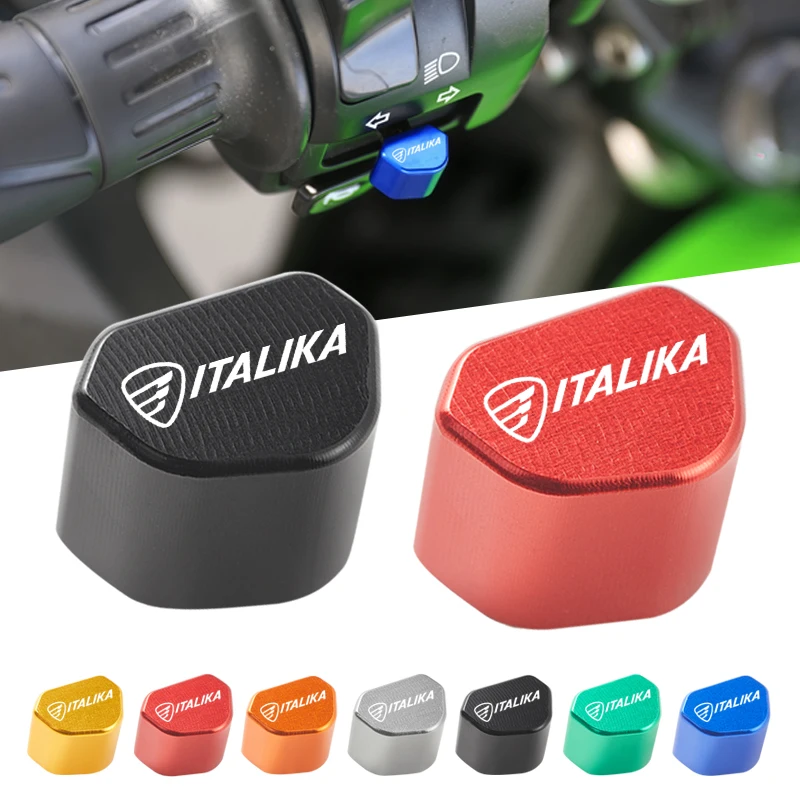 Para ITALIKA 125 Z 150 SZ 150 200 250Z AT110 AT125 RT accesorios CNC aluminio motocicleta botón interruptor de señal de giro tapa de llave