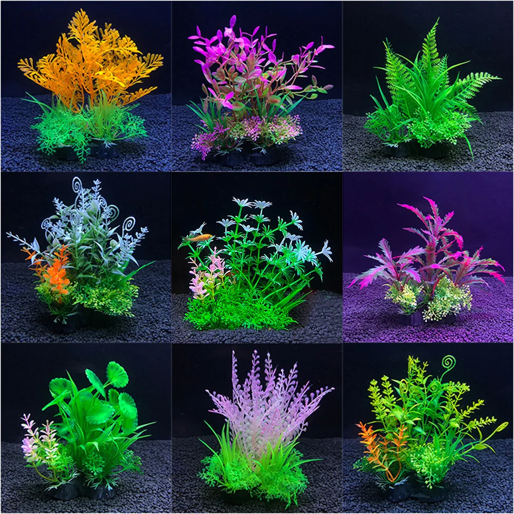 Artificial ABS Plastic Green Grass Plant Lawn Aquatic Aquarium Fish Tank Decor Eco-Friendly Aquarium Ornaments Aquarium Supplies