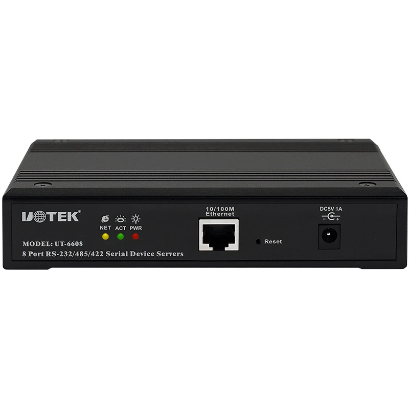 

Ethernet : TCP/IP To 8 Port, Rs232/485/422 Bidirectional Communication, Serial Port To Network , RJ45 Converter, UT-6608