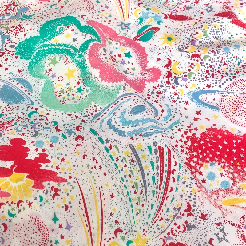 

100%Cotton Starlit Sky Fabric Handmade Sewing DIY Home Soft Textured Glitter DIY Dress Doll Clothes Decoration Crafts Material