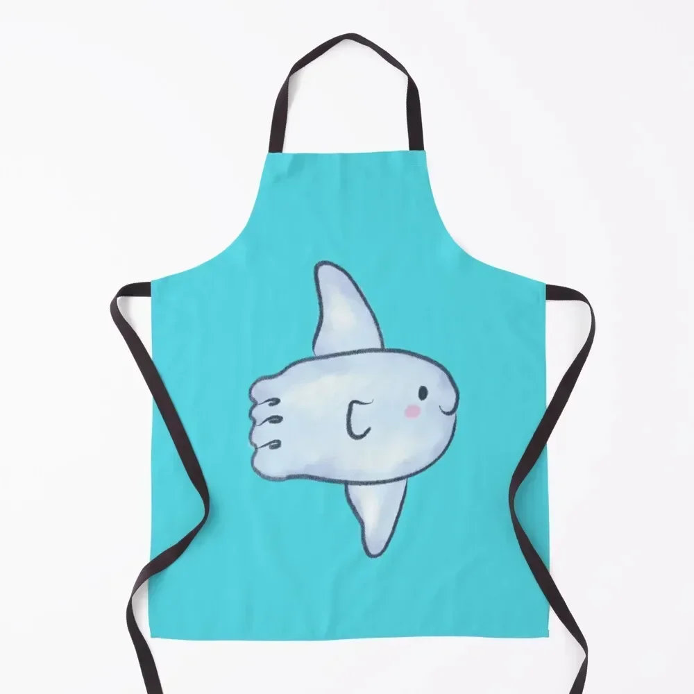

Mola Mola cute design Apron Women's Kitchen For Women Kitchen Things For Home kitchen clothes for men Apron
