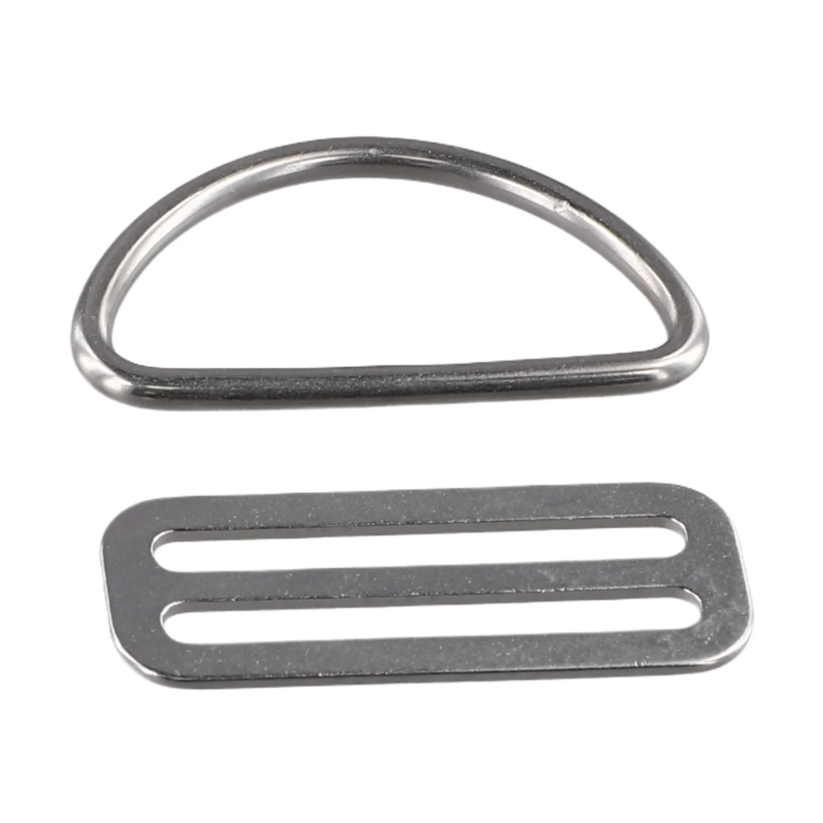 Scuba Diving D Ring+Stainless Steel Webbing Belt Keeper Backpack Stopper Buckle For Pet Collar Traveling Bags Buckle Hook Tools