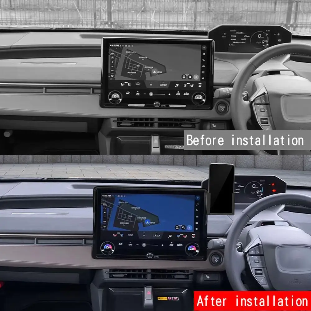 Für Toyota BZ4X 2026 Mittelkonsole Aufbewahrungsfach Hinter dem Navigationsbildschirm Organizer Box Innenausstattung Zubehör – Detail 7