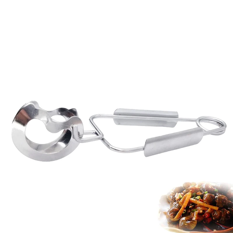 Pinças de aço inoxidável para cozinha, utensílio para servir comida, cozinhar caracol, frutos do mar, grelhar, salada, clipes de grelha, ferramentas Escargot