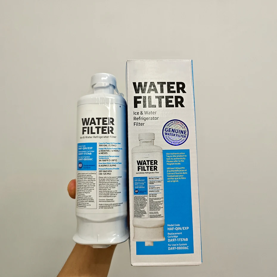 DA97-17376B Refrigerator Water Filter Compatible For Samsung HAF-QIN/EXP, HAF-QIN, DA97-08006C, RF28R7351SG, RF23M8070SR