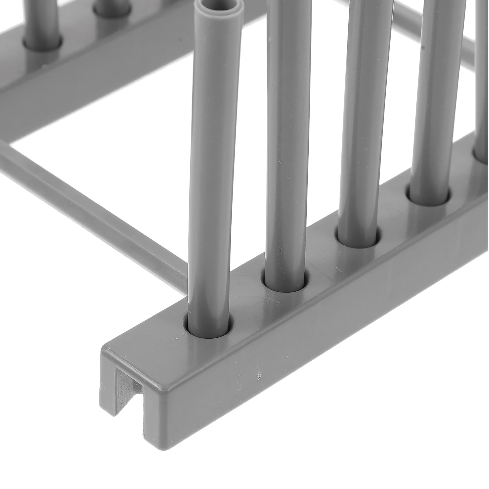 

Dish Drying Rack Kitchen Storage ganizer Grey Plastic Easy Install Suitable Countertops Drain Dishes Bowls Pans Saucers