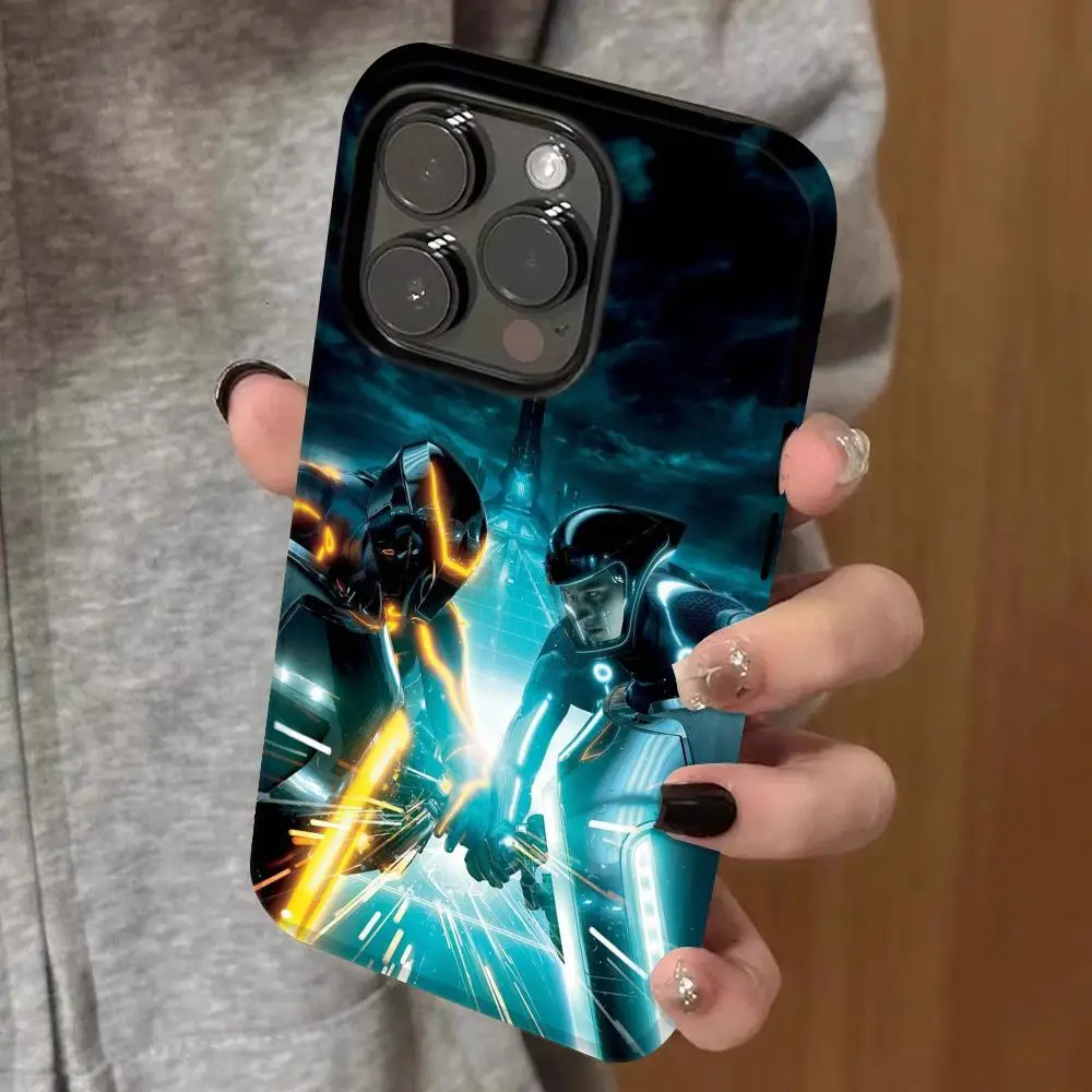 حافظة هاتف فيلم الخيال العلمي المستقبلي مزدوج الطبقات 2 في 1 حافظة لهاتف آيفون 16 15 برو ماكس 14 13 برو 12 11 plus أغطية سامسونج S #1