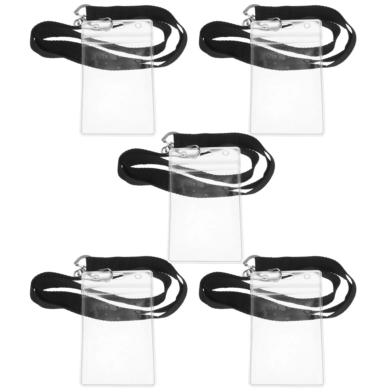 

5 set ID Id Card Id Holder Holder Name Tag Clear PVC Collector Badge Sleeve Badge Clear Sleeves For Cards Cover Organizer