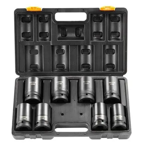 Impact Sockets Set 8pcs 6-Point 1