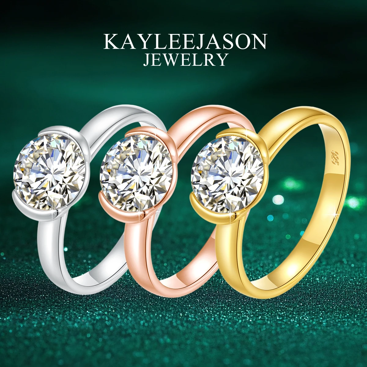 

GRA Certified 2ct Moissanite Wide Rings for Men Women High Polished Wedding Rings 925 Sterling Silver Couple Finger Jewelry Gift