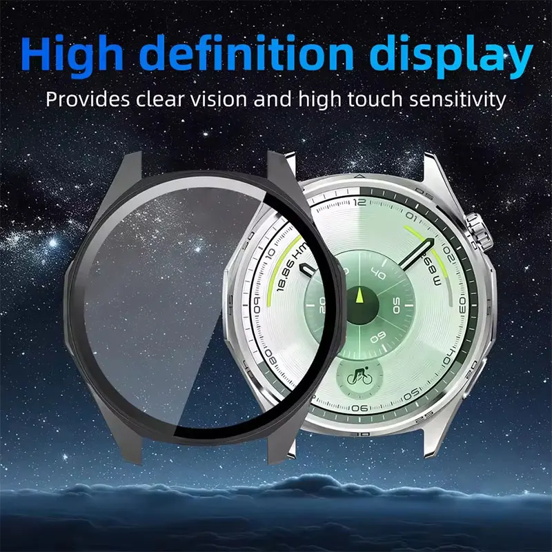 Hard PC Case Glass For Huawei Watch GT6 41mm GT6 Pro 46mm Full Cover Screen Protector Anti-scratch For Huawei Watch GT 6 46mm