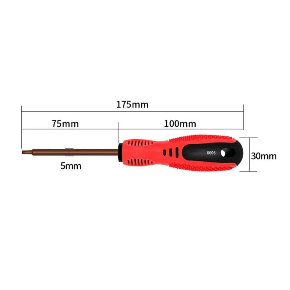 Precision Screwdriver 175mm Alloy Steel Bits Rubber Handle Y U Triangle Three/Four Points Shaped For Repairing Hand Tools