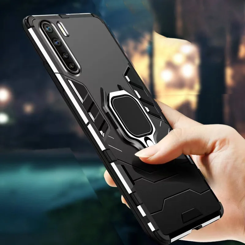 For OPPO A91 Shockproof Armor Case for OPPO A91 A31 F15 A5 A9 2020 Ring Stand Cover for Realme X50 Pro Reno 2Z 2F Find X2 Neo - view 4
