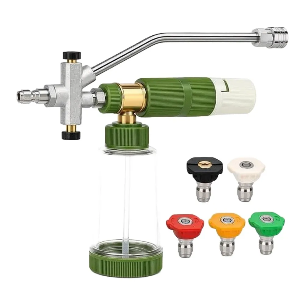 Matcha Green Car Foam Compatible with High Pressure Washers Dual 14 Inch Quick Connect and Adjustable Foam Output