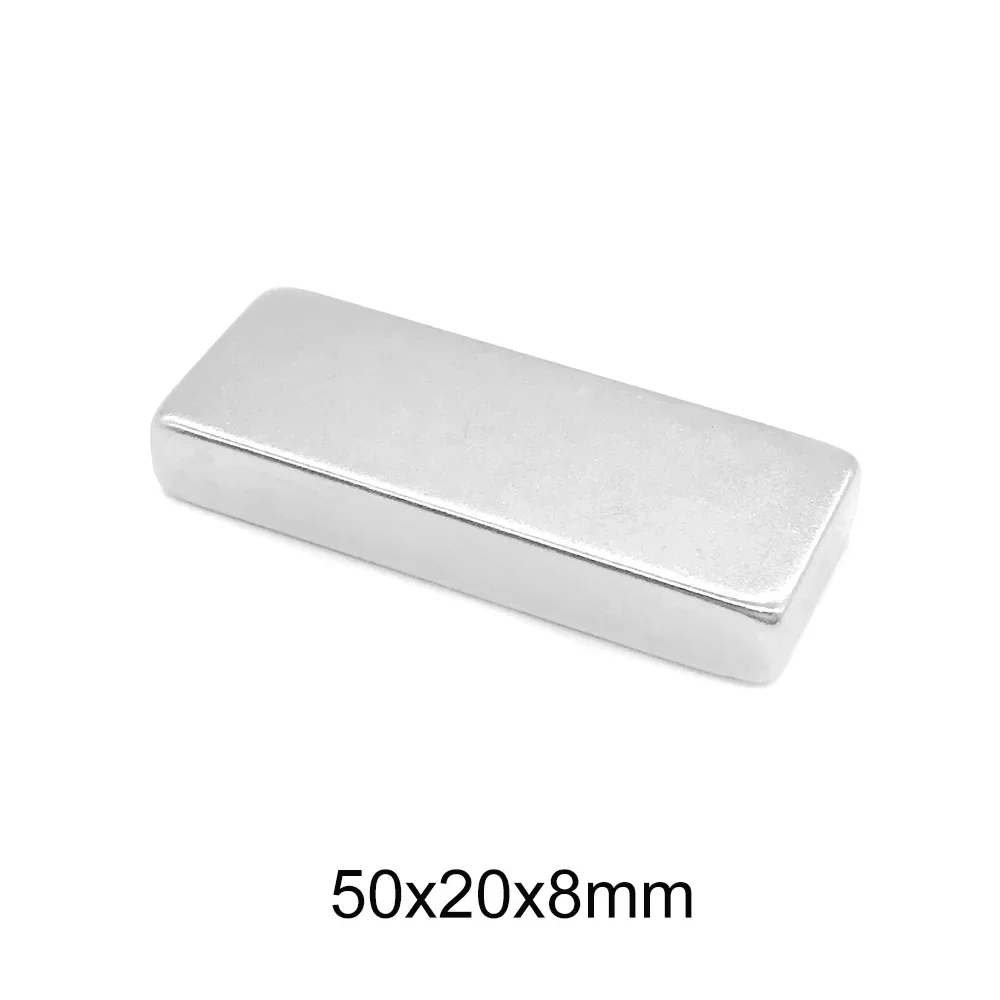 50x20x8mm Block Strong Magnetic Magnets 50mm x 20mm N35 Permanent Magnet 50x20x8mm Quadrate Big Neodymium Magnet 50*20*8