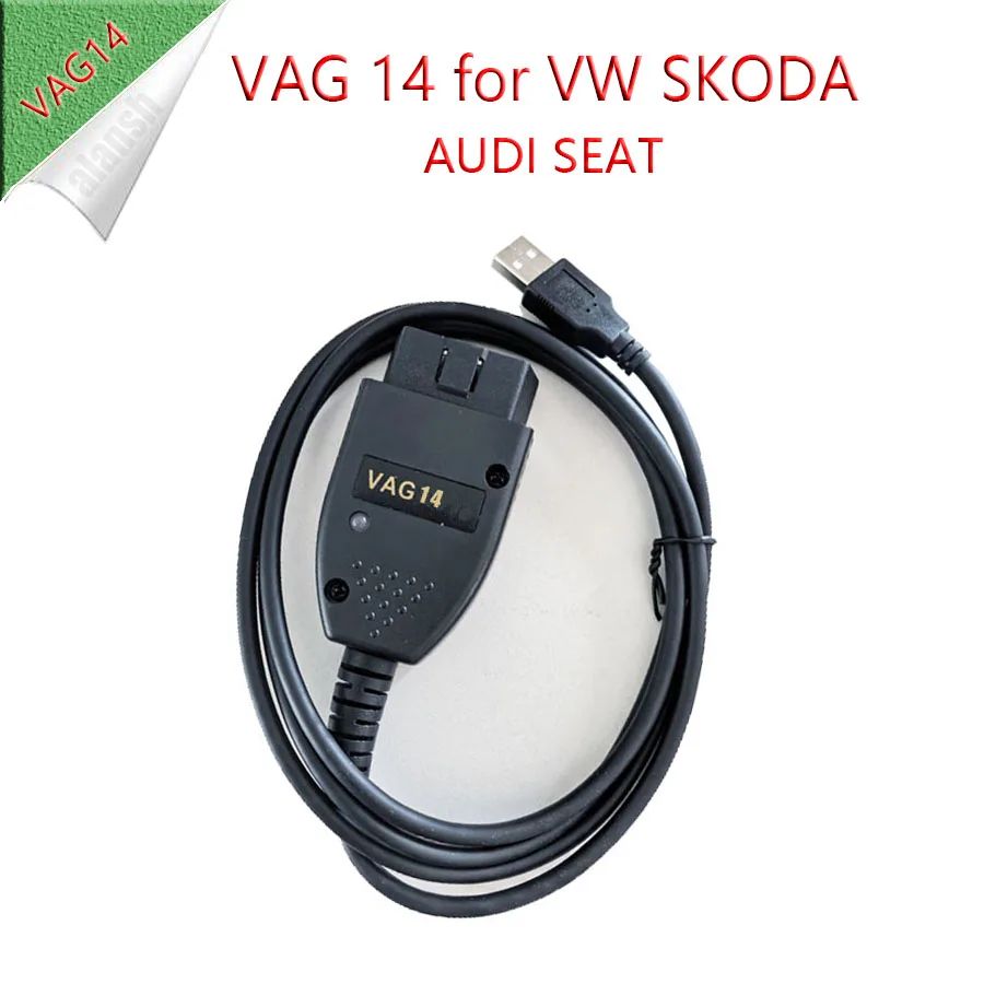 Vag OBD2 Com Scanner V14 Hex CAN USB Interface Unlock Hidden Function FOR VW AUDI Skoda Seat  Atmega162 Nitro