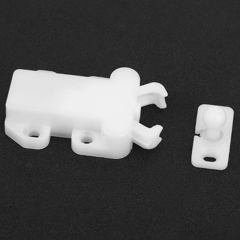 6 Sets Nylon Cabinet Drawer Rebound Self Locking Door Latches Furniture Hardware AccessoriesWhite