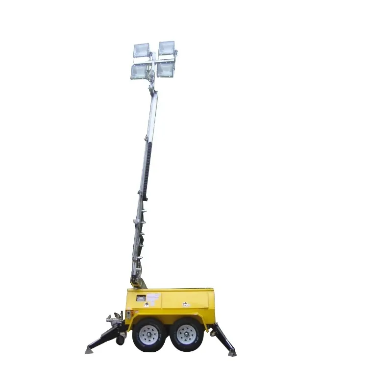 Rapid Deploy Towable Lighting Tower with Extended Height Mast for Highway Response and Bridge Inspections