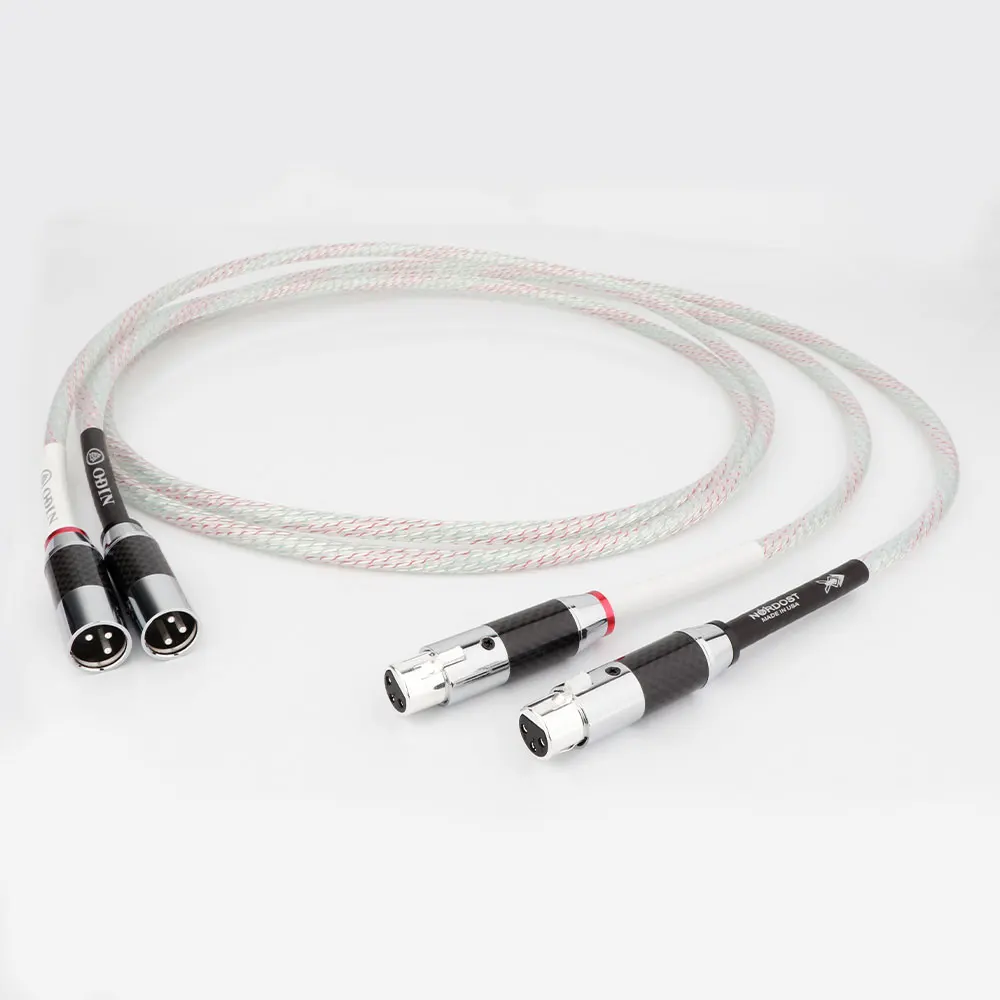 Pair Nordost Valhalla 7N OCC XLR Balanced Wire XLR Plug Male to Female Audio Balanced Cord Interconnect Cable With Carbon Fiber