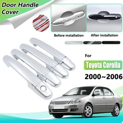 For Toyota Corolla 2000 2001 2002 2003 2004 2005 2006 E120 E130 Chrome Door Handle Cover Car Replacement Part Car Accessories