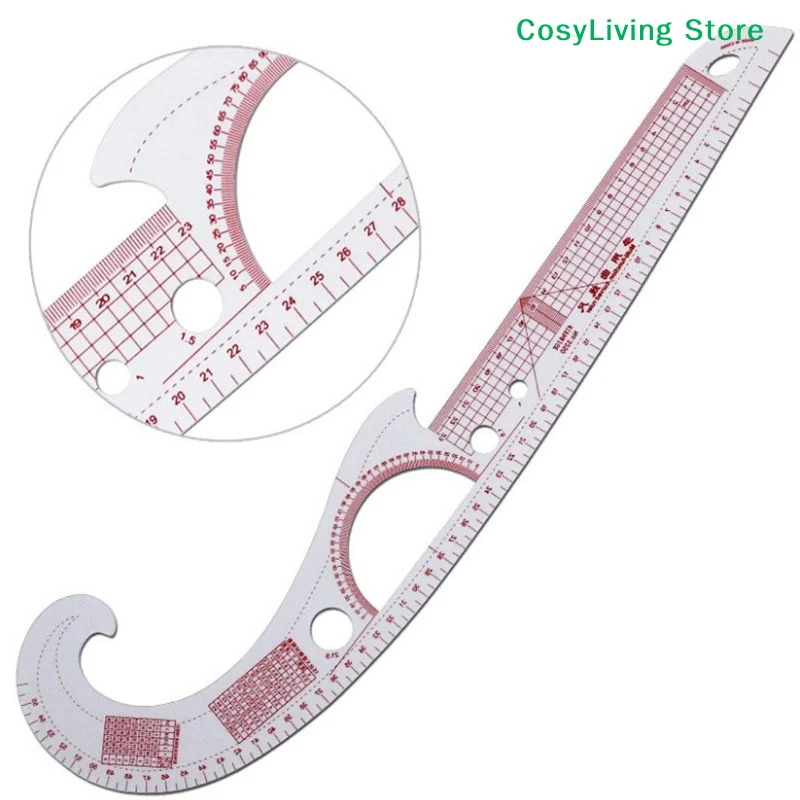 1Pcs Kunststoff Französisch Kurve Nähen Lineal Multi-funktion Easy Curve Lineal Für Stricker